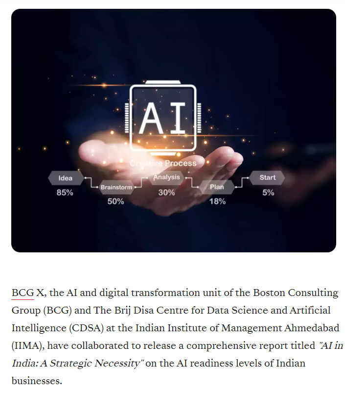 India has only 4.5% of the world’s AI professionals: BCG X Study